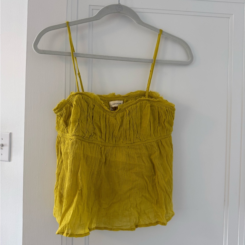 Urban Outfitters Gold Ruched Bustier Camisole
